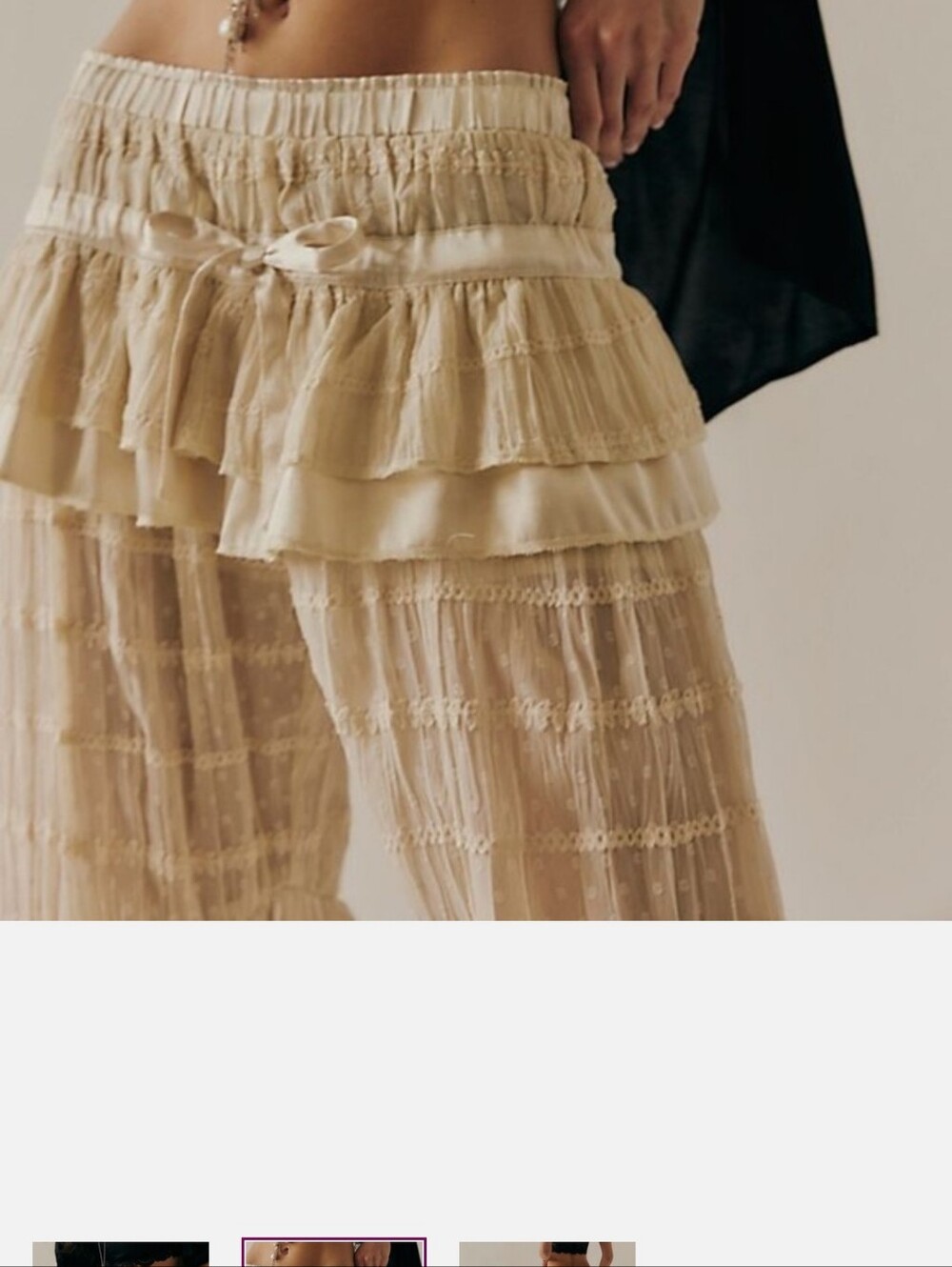 Free People Belle Ruffle Pants